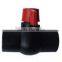 plastic easy installation poly black hdpe ball valve