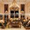 Vintage Living Room Sofa Set, Exquisite Hand Painting Wooden Sofa, Classic Button Tufted Chesterfield Sofa Couch set