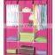 Single Canvas effect Wardrobe Clothes Storage Cabinet