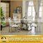 new design tempered glass heart shape dining table