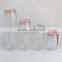 650ml-1800ml clear embossed glass mason canning jar with flip sealed lid