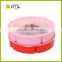 emc food storage boxes, food storage box with dividers, round shape plastic food storage box