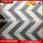 Popular Chevron shaped mixed color marble stone polished mosaic tiles