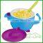 100% PLA plastic can inject warm water to keep food thermal baby bowls with lids