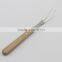 Stainless Steel Barbecue Tool Set With Wood Handles BBQ Fork Knife Set With Carry Case