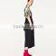 OEM Flowing Women Fashion Palazzo Pants Trousers for Women Fashion Black Dyed Loose Fitted Pants