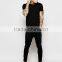 High Quality Custom Short Sleeve Crew Neck Black Men's 94% Cotton 6% Elastane Stretch Casual Skinny Fit Blank Design T-Shirt