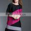 Female patchwork contrast color crinkle spring A-line dresses
