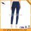 Simple style washing solid color women's skinny jeans apparel
