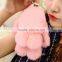 Genuine Rex rabbit Furs Keychain Pendant Bag Car Charm Tag Cute Mini Rabbit Toy Doll Real Fur Monster Keychains 18cm