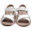 Latest Style Pure Leather Flat Sole White Baby Sandals