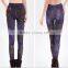EY0034L New Fashion Women Tall Waist Graffiti Tight Leggings