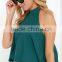 New summer high quality sleeveless plain style fashion blouses from garment factories in china