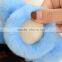 Best selling unique design genuine rex rabbit fur pom pom keychain