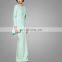 Newest Design Malaysia Islamic Clothing Ladies Mint Green Baju Kurung And Baju Melayu With Beading