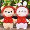 guangdong supplier handmade baby security plush stuffed toy red bear dolls