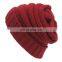 Custom winter outdoor cap unisex stripe knitted hat