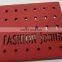 Custom faux leather garment leather labels with little holes