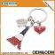 New style souvenir gifts keychain metal paris keychain wholesale