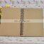 Recycle brown kraft paper notebook spiral perforated notebook