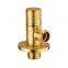 All copper gold thickened hot and cold water triangle valve water stop valve