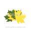 Eco-friendly animals/ flowers felt christmas decoration felt coaster for cup