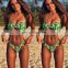 2019 Sexy Snake Print Bandeau Bikini Set Women Wrapping Bow Off Shoulder Strap Mujer Two Piece Padded Swimsuit Biquini