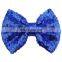 July 4th Glitter Sequin Bows 5inches Kids Girls DIY Large Metallic Hair Bow Big