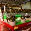 Kids outdoor camouflage boom camp inflatable bounce course for camping area