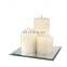 Square/round Mirror Candle Plate for Wedding Table Centerpiece