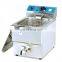 Commercial Double Tanks Electric Fat Fryer with capacity 8L+8L