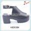 New model women platform ankle strap sandals wholesale china shoes with snakeskin