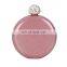 Colorful Stainless Steel 5oz, Pocket Round Hip Flask With Diamond Rhinestone Lid/