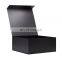 Luxury bulk big square bedding products packaging collapsible black gift boxes