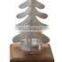 wooden base metal Christmas tree