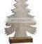 aluminium cast metal Christmas tree with wooden base