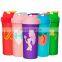 hot selling small  logo outdoor sublimation gym leak proof slim fitness neon colorful shaker cups with logo