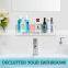 Bathroom Shelves Wall Mount Clear Acrylic Bathroom Storage Rack  with 3 Sections