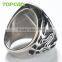Topearl Jewelry 2016 Trending Masonic Party Ring Engraved Stainless Steel MER05-15
