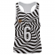 Customized White and Black Singlet of Good Quality with Number 6