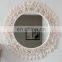 Hot Selling Large Beaded Macrame MirrorWhite Wall Decor