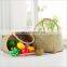 Best selling Handmade bamboo woven storage basket with handle vegetable retro shopping basket Wholesale Made in Vietnam