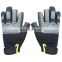 Non Slip Open Three Finger Warm Winter Working Industrial Mechanic Synthetic Leather  Gloves