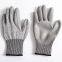 Anti cut gloves grey PU level 5 cut resistant gloves