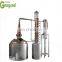 200L-3000L Double Pots Distiller with 6 Plates Copper Column Drain Valve Elbow Dephlegmator