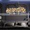 luxury modern dining room art leaf glass chandelier branch pendant light large hotel chandelier