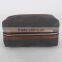 Custom Tan Leather Trim Waxed Canvas Toiletry Bag Men's Toiletry Bag For Travel