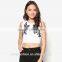 Women fashion pattern for t shirt 2016 new top design with digital printing cotton sleeveless women's T's TS135