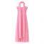 Summer new European and American cross-border foreign trade women's clothing sexy pleated solid color strapless with scarf long skirt