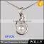 wholesale 925 sterling silver pendants fashion simple design pearl necklace silver necklace